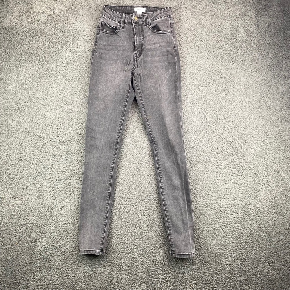 Forever 21 Gray Wash High Rise Skinny Jeans Womens Size 24 Denim Casual